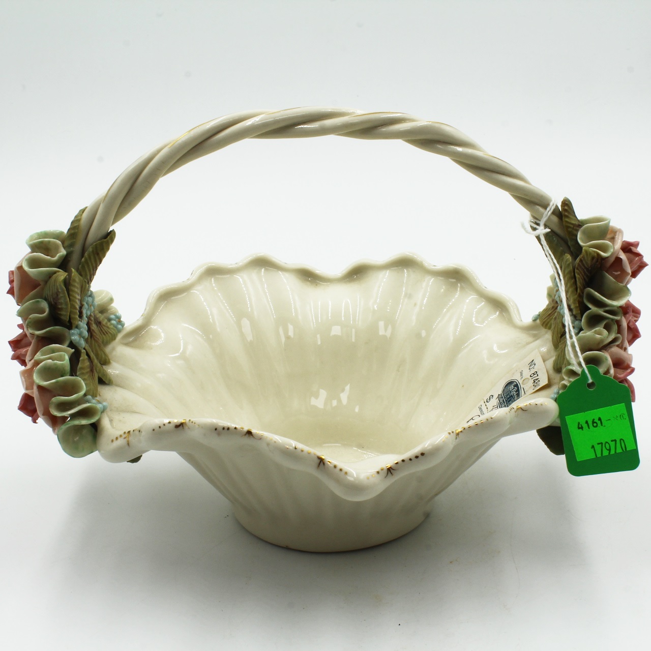 Porcelain Handpainted Brides Basket