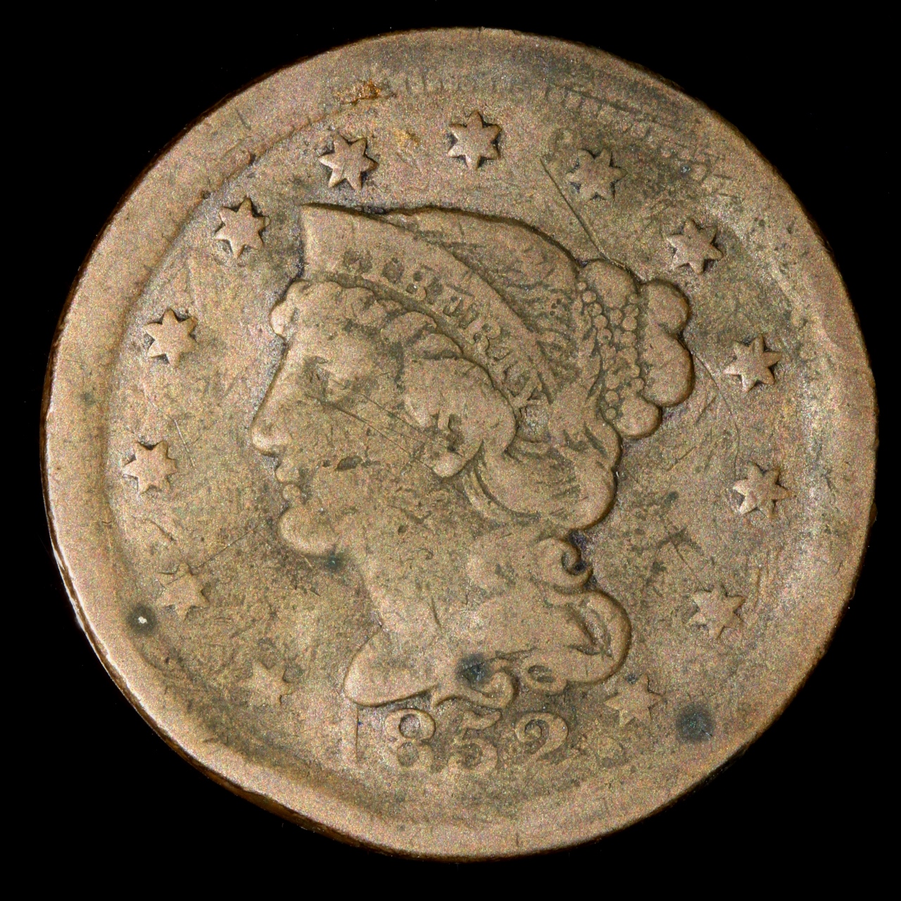 1852 Braided Hair Large Cent, G-Grade