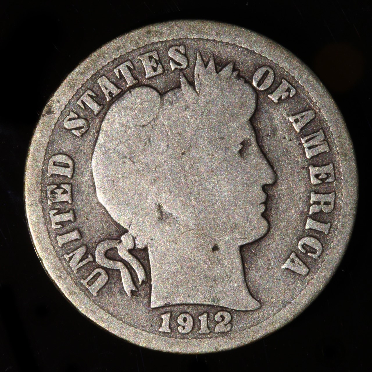 1912 Barber Dime, G-Grade