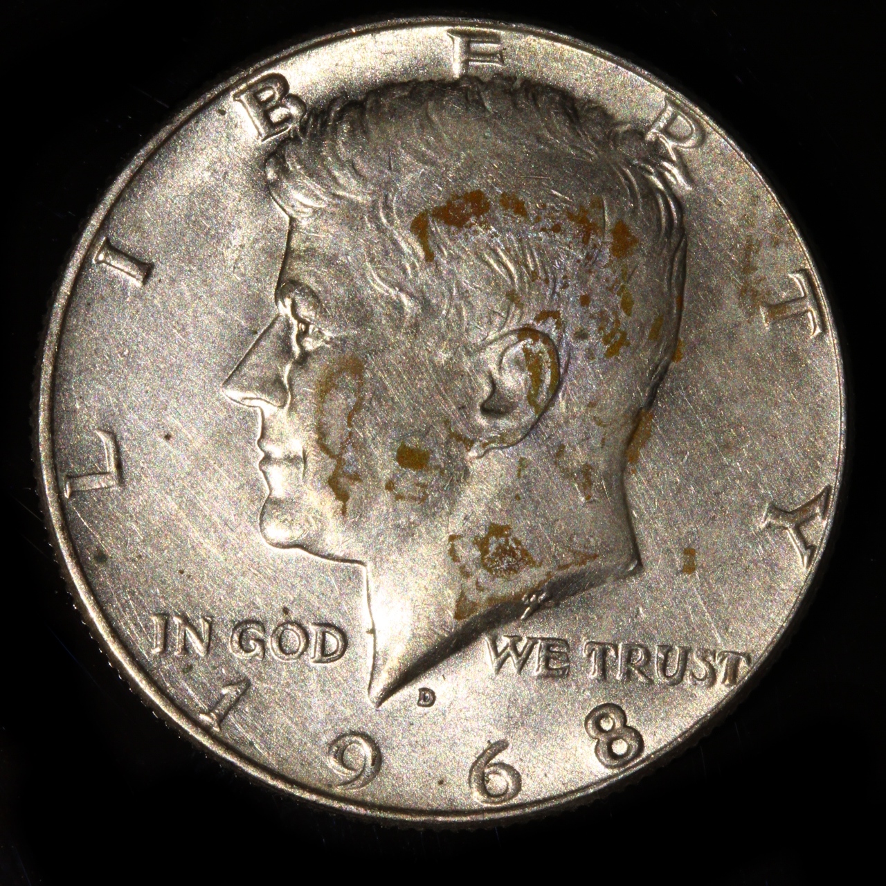 1968-D Kennedy Half Dollar, VF-30