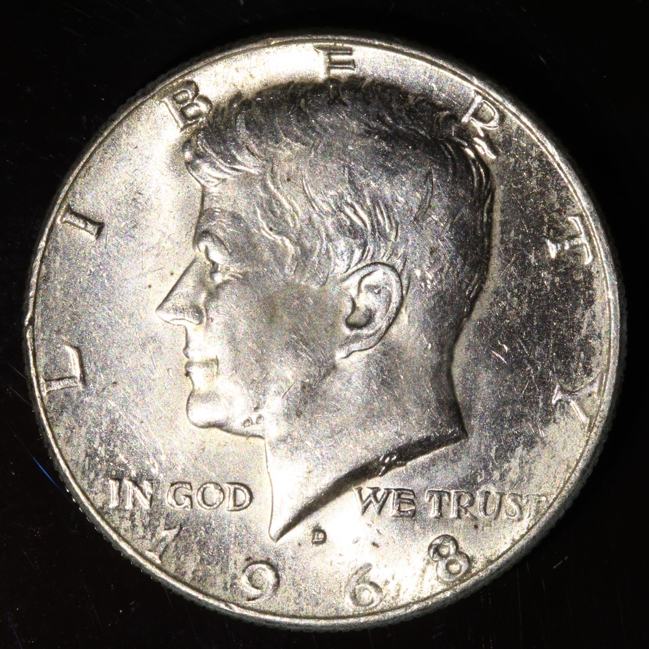 1968-D Kennedy Half Dollar, F-16