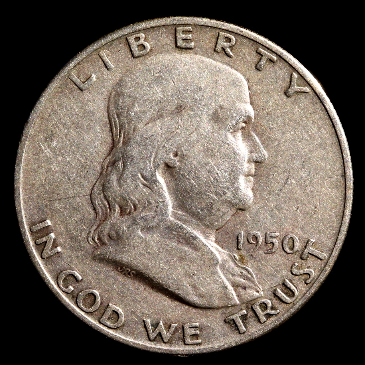 1950-D Franklin Half Dollar, F-12