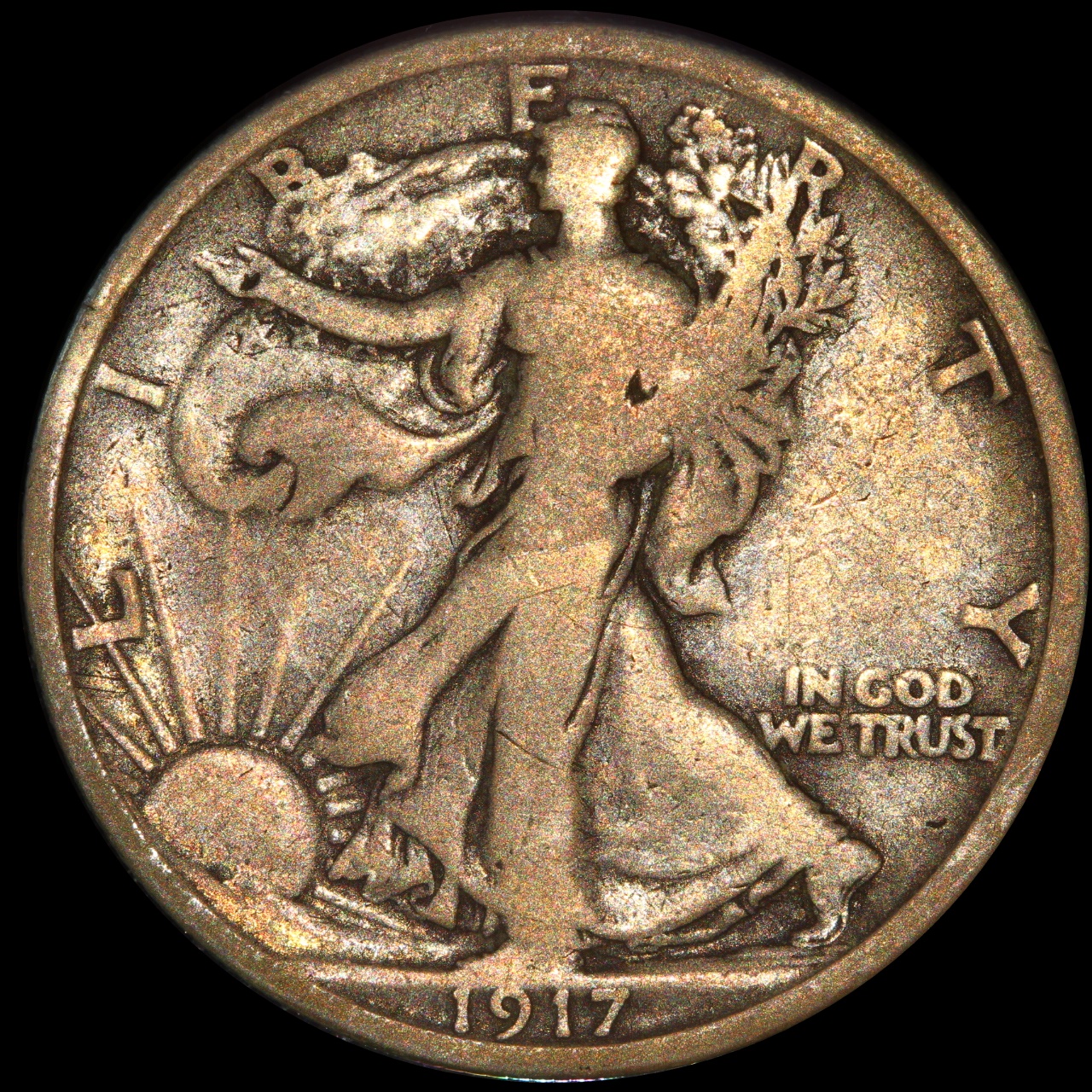 1917 Walking Liberty Half Dollar, Fine Grade