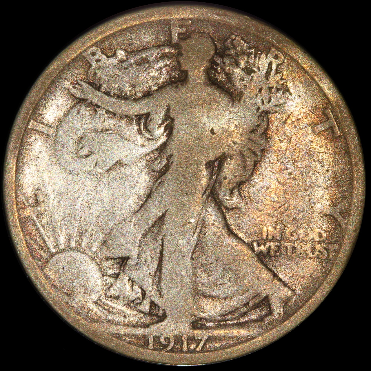 1917 Walking Liberty Half Dollar, VG-10