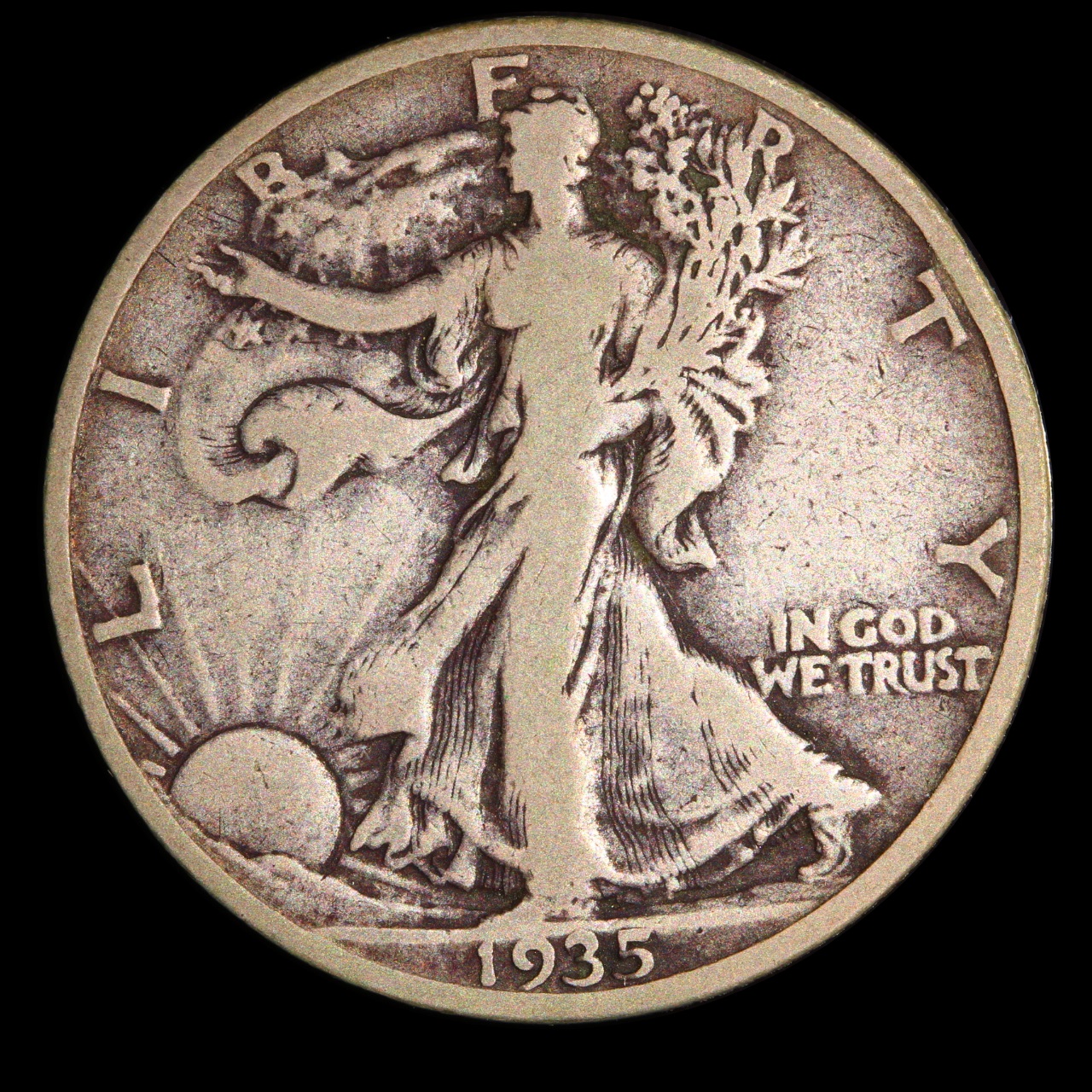 1935-S Walking Liberty Half Dollar, VG-Grade