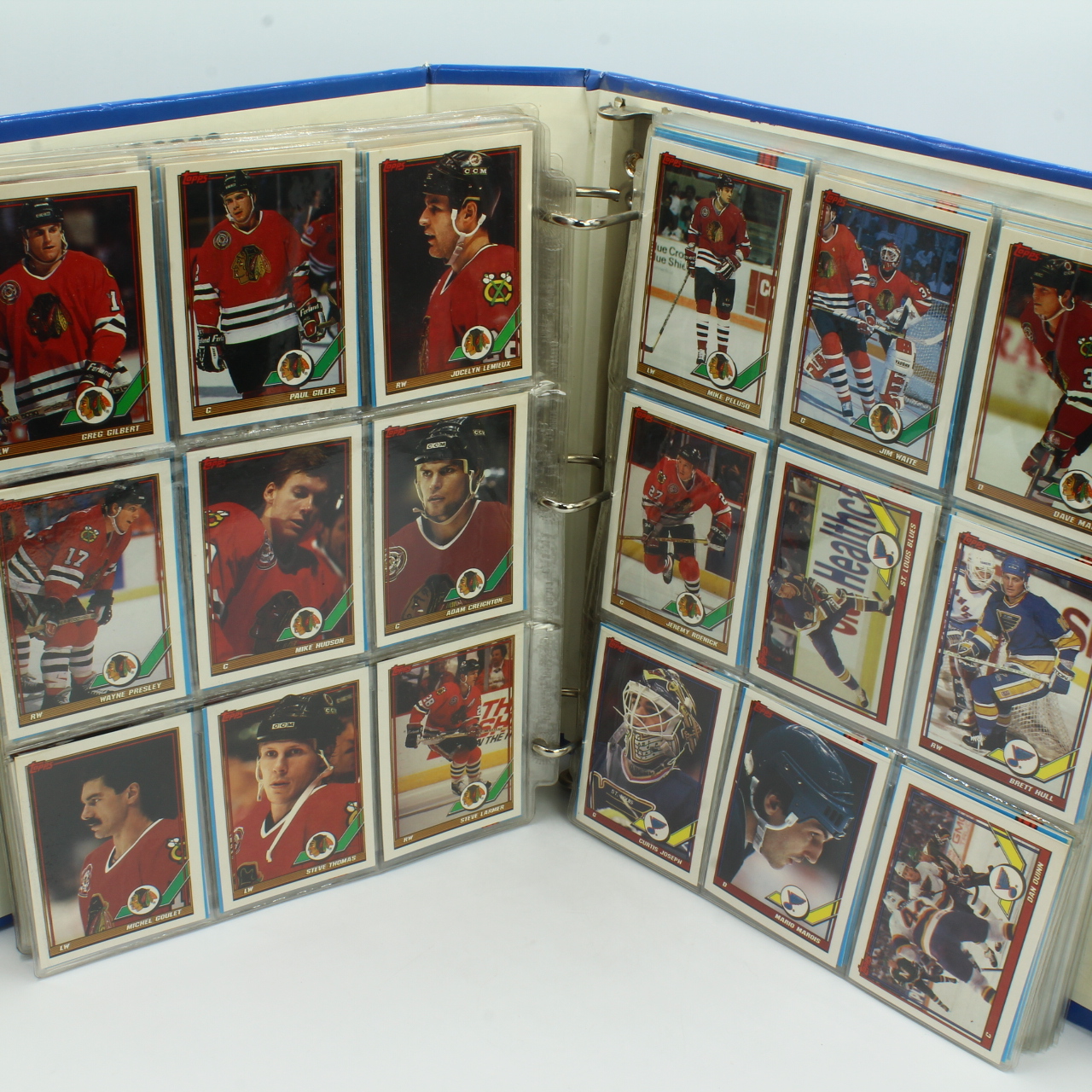 Cards, 1991 Topps NHL Hockey Album Appx 500 Cards
