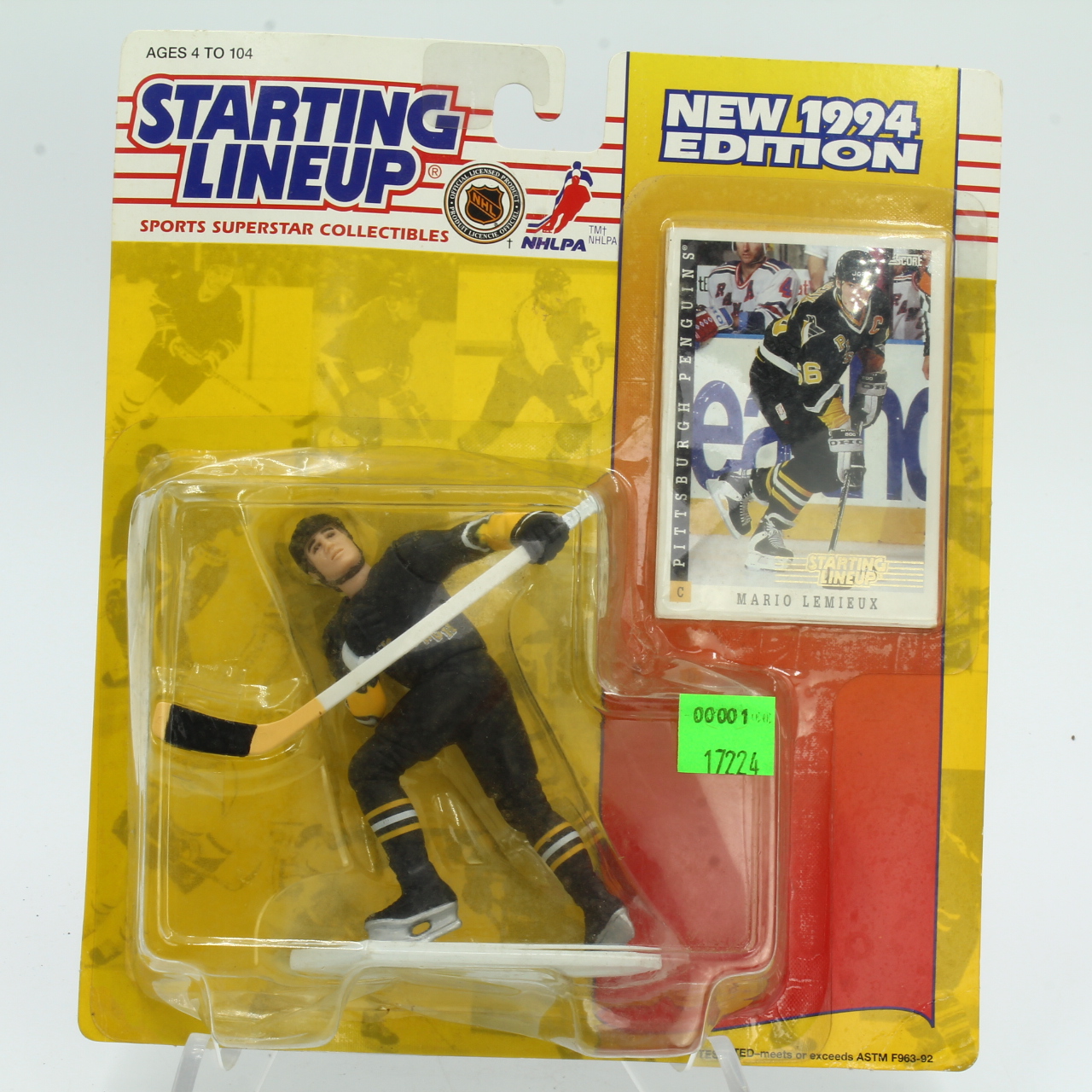 Card+Figure, 1994 NHL Starting Lineup, Mario Lemieux Figure