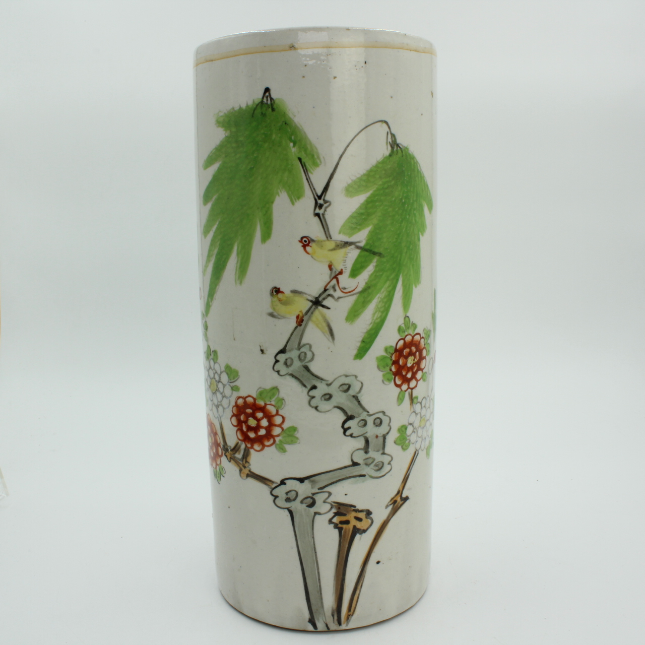 Antique Chinese Republic Period Porcelain Cylinder Vase