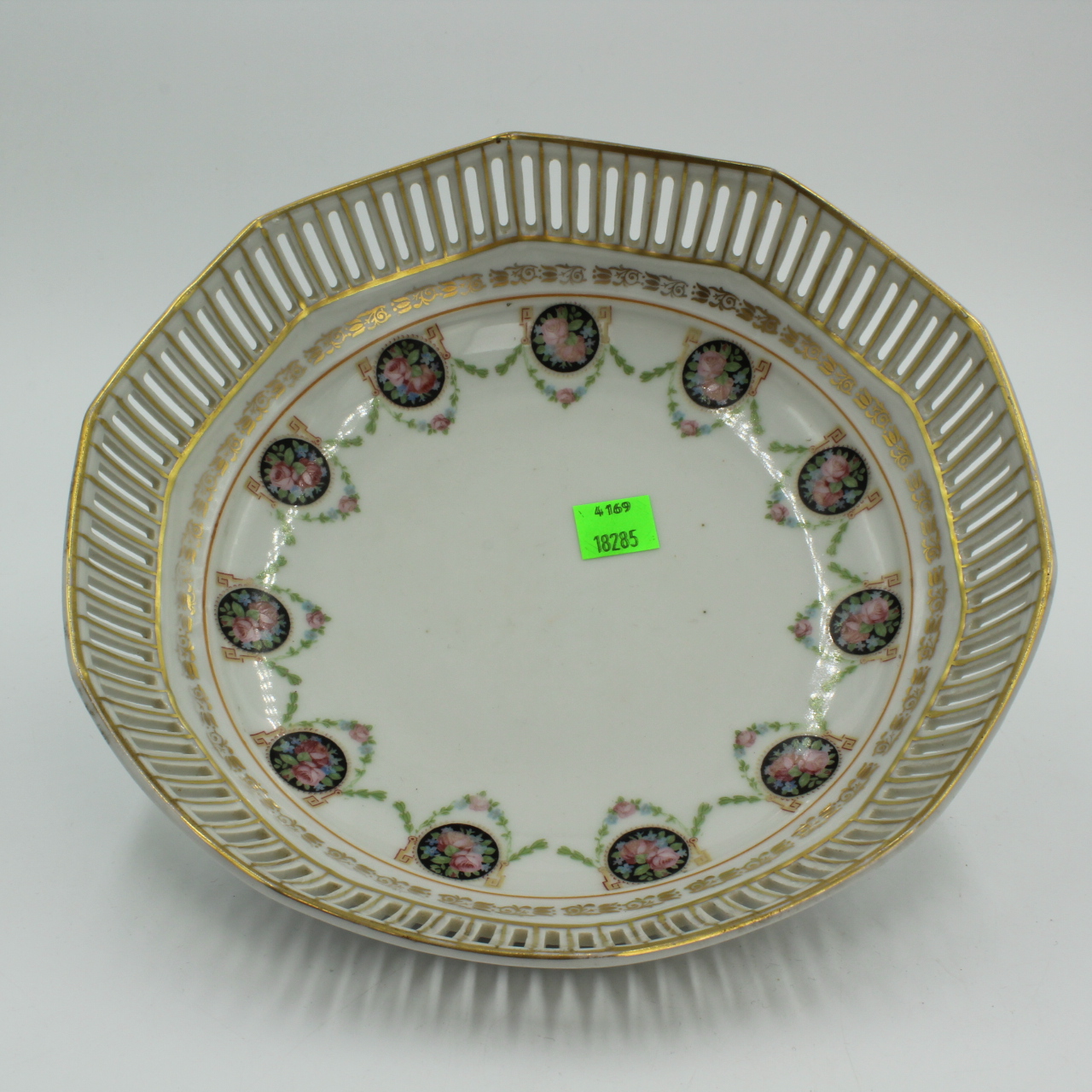 Vintage Schuman Pierced Porcelain Bowl